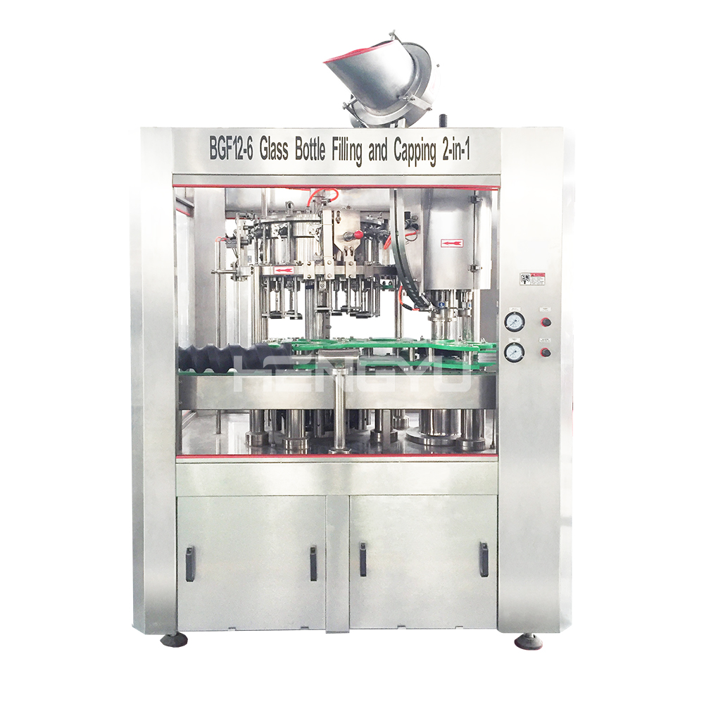 automatic carbonated water filling production plant for glass bottle