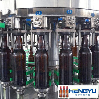 Automatic beer bottle filling machine / glass beer bottle filling machine / beer bottle filling capping machine